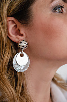 Серьги DISCO (перламутр, г/п: серебро) 12--31991 Франция Ori-Tao