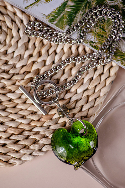 Колье Cuore Congelato салатовое ENZO BENZO Италия