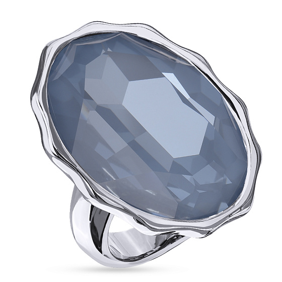 картинка Кольцо Сияние (кристалл байкальский лед, г/п: родий, р.18)  SW00 0095R-166R-8 Uvelina ювелирный  магазин Калина являющийся официальным дистрибьютором в России 