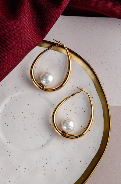 Серьги (майорка, 4.7х3.7 см, 20 гр) Италия  Claudio Canzian  002 02 905