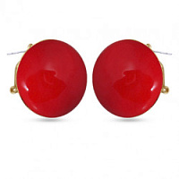 Серьги (эмаль алая, г/п: золото, 3 см)  2100 UVELINA KG00 0005G-18E3