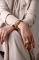 Браслет Лилии (кристаллы розовые, медовые, до 19 р.) Италия Claudio Canzian  002 04 483