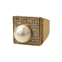 Кольцо (кубический цирконий, майорка, г/п: золото, регулир. от р.17) Испания Madreperla 020 01 033