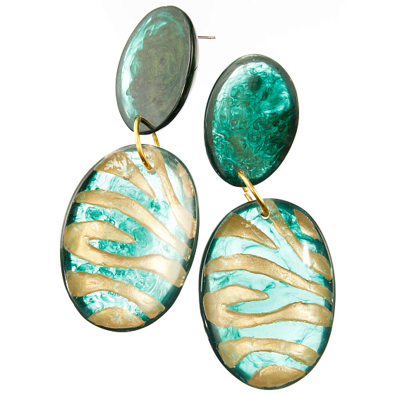 картинка Серьги Lilith зеленый Голландия ZSISKA ювелирный  магазин Калина являющийся официальным дистрибьютором в России 