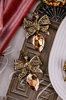 Серьги Банты (кристалл медовый, 7,5х4,6 см, 32 гр) Италия Claudio Canzian 002 02 300