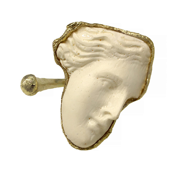 Кольцо (ювелир.смола, 4х2,7 см, г/п: золото, регулирю) Греция Kalliope 022 01 031