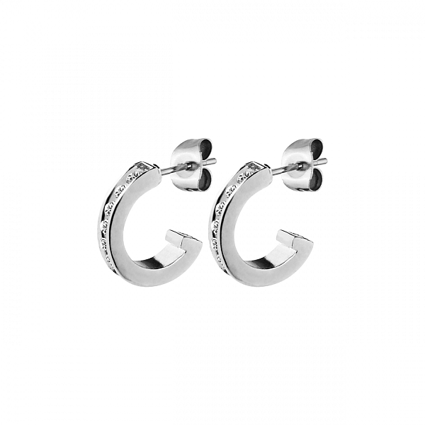 Серьги DESOLO (кристалл прозрачный, г/п: родий, 1 см) Дания DYRBERG/KERN 333114