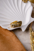 Кольцо (кристалл прозрачный 1.3 см, г/п: золото, регулируется) Греция Kalliope 022 01 038