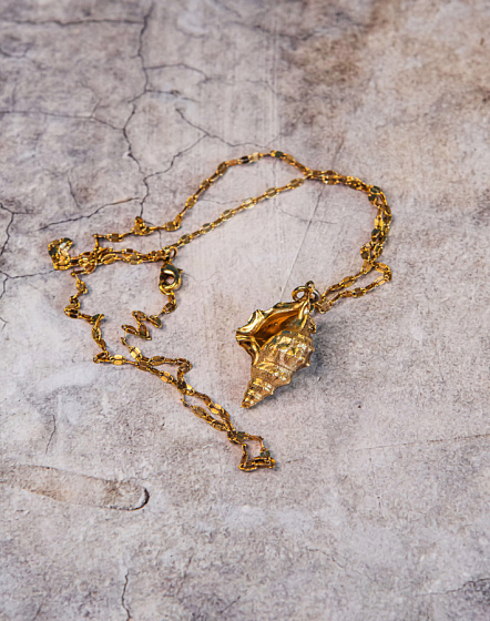 картинка Подвеска  Bane с цепочкой "Ракушка" Италия 011 05 026 ювелирный  магазин Калина являющийся официальным дистрибьютором в России 