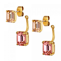 Серьги TETI (кристалл медовый, розовый, г/п: золото, 2х0,8 см) Дания DYRBERG/KERN 460006