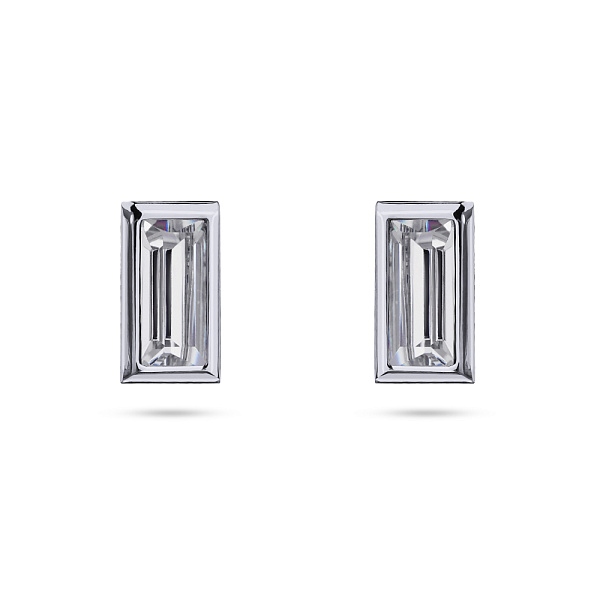 Пусеты Богемия (кристаллы прозрачные, г/п: родий) Uvelina SW00 0045R-001E