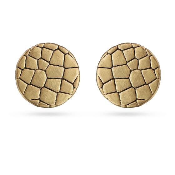 картинка Пусеты Гипноз (г/п: античное золото,1.4х1.4 см) Uvelina BS05 0220AG-00E ювелирный  магазин Калина являющийся официальным дистрибьютором в России 