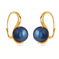 Серьги (Майорка, черничная, г/п: золото) MK10 0055G-05a Uvelina