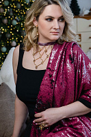 Колье Чокер (кристаллы персиковые, до 40 см, 15.5х13.5 см) Италия Claudio Canzian 002 05 838