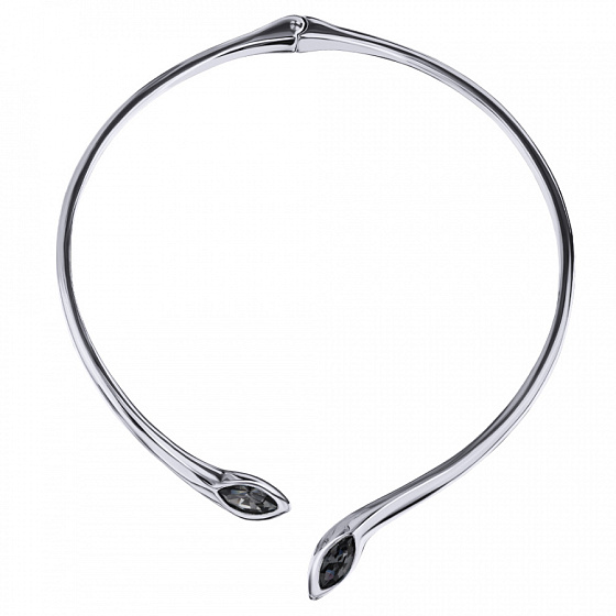 картинка Колье Эдем (кристаллы темно-серые, г/п: родий) Uvelina SW00 0110R-014N ювелирный  магазин Калина являющийся официальным дистрибьютором в России 