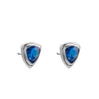 Серьги Ciclon 251608-71 (кристалл темно-синий, г/п: серебро, 2х2,2 см) Испания Amarre