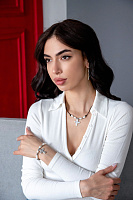 Браслет (жемчуг, г/п: серебро, 2.3х2 см, 16-17р) 265101-00-1 Испания Ciclon Cruz