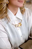 Колье Bliss inspiration (бежевый, 3 шарма, 60 см) Голландия ZSISKA