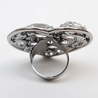 Кольцо Сердце (кристаллы прозрачные, г/п: родий, регулируется) Италия Claudio Canzian 002 01 531