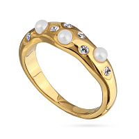 Кольцо Просекко (майорка, кристаллы белые, г/п: золото, 16 р) Uvelina BS05 0530G-001R-6