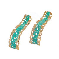 Серьги Gersemi (перфорированный дизайн, мята, г/п: золото) Греция Katerina Vassou KV24.1-302016G