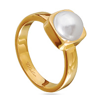 Кольцо Теннис ( майорка белая, г/п: золото, 8 мм, р.19) Uvelina SW00 0011G-01R-9