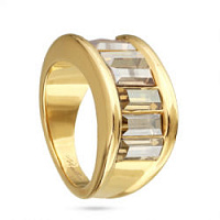Кольцо Богемия (кристаллы шампань, г/п: золото, р.18) Uvelina SW00 0041G-016R