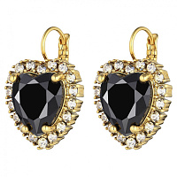 Серьги FELICIA (кристалл прозрачный, черный, г/п: золото) Дания DYRBERG/KERN 430014