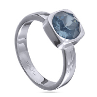 Кольцо Теннис (кристаллы байкальский лед, г/п: родий, 8 мм, р.18) Uvelina SW00 0010R-166R-8