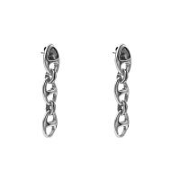 Серьги Ciclon 251604-10 (кристалл графит,г/п: серебро, 6х1,2 см) Испания Amarre