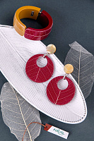 Серьги Ficus carica (Листья, смола) 12-90260 Франция Nature Bijjoux