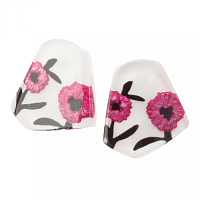 Серьги Baila (фуксия, белый, черный, 2,2х2 см) Голландия ZSISKA