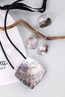 Колье Mindoro (Палаванский перламутр, 5х5 см, 43 см) 13-44110 Франция Nature Bijjoux 