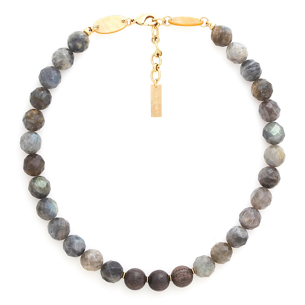 Колье Eclipse (лабрадор, перламутр) 15-43533 Франция Nature Bijjoux 