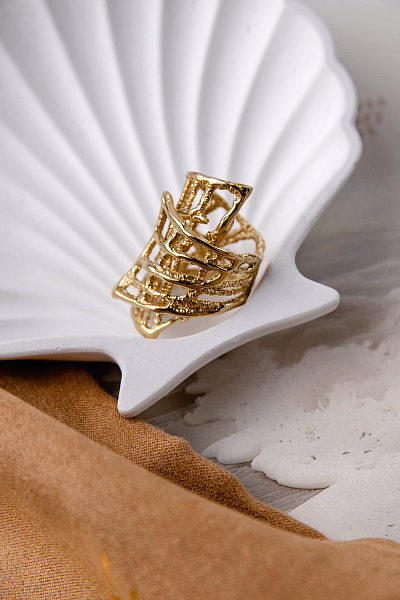 Кольцо (г/п: золото, 3.7 см., регулируется) Греция Kalliope 022 01 076