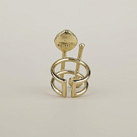 Кольцо (кристалл прозрачный 1х1 см, г/п: золото, регулируется) Греция Kalliope 022 01 055
