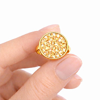 Кольцо Iren 15 mm, золотистый, г/п: золото, 5570-1254-7035 Чехия Anabel Crystal