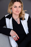 Колье (кристаллы Swarovski, г/п: серебро, дек.элемент 5.5 см) Katerina Vassou KV26.1-404782B