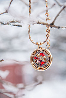 Колье (кристалл красный) Италия Claudio Canzian  002 05 513