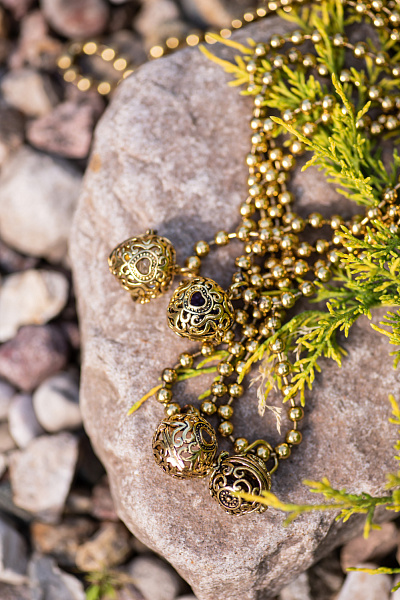 Колье Сuore с секретом (нат.камень) Италия Perfetto