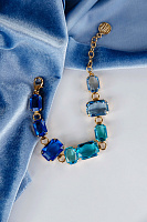 Браслет (кристаллы, золото 24к, регулируется 17-20 см) Франция Philippe Ferrandis BALEARES