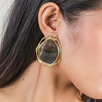 Серьги REFLET (перламутр, 20,65гр, 5 см, г/п: золото) 12-32220 Франция Ori-Tao