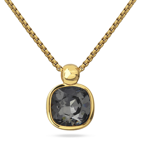 Кулон Триумф (кристаллы темно-серые, 10 мм, 50+5 см, г/п: золото) Uvelina SW00 0020G-014P