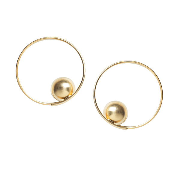 Серьги Vault (г/п: золото, d 5.5 см) Katerina Vassou KV25.2-401413G