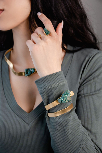 Браслет Chantal (друза агата, г/п: золото) Греция Katerina Vassou KV25 2-275652G