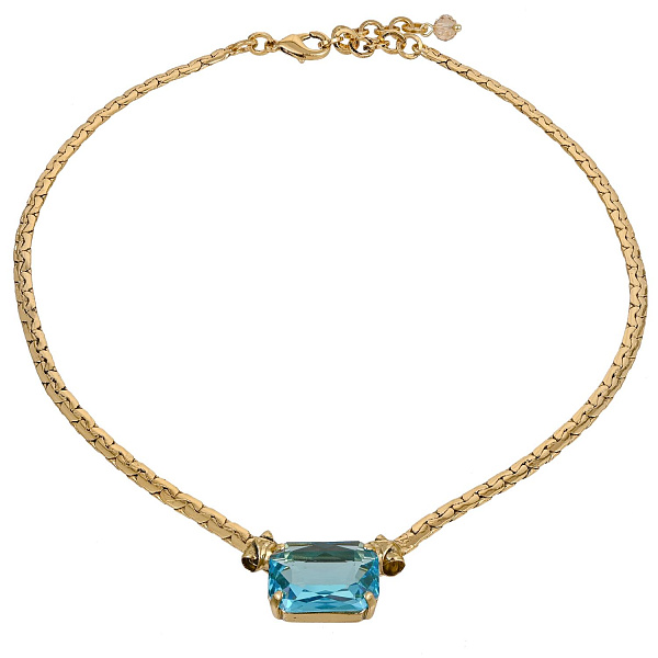 Колье Леденцы (кристалл бирюзовый, 17х12 см, 46 см) Италия Claudio Canzian 002 05 409