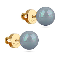 Пусеты Акварель (Майорка голубая, 8мм, г/п: золото) MG00 0001G-03E Uvelina