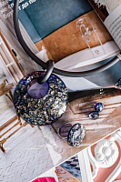 Колье Maretti серый/фиолет/серый Италия ENZO BENZO 