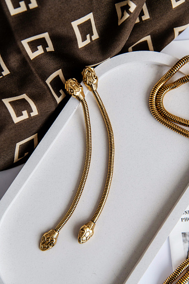 картинка Серьги (г/п:золото, 11,3 см) Италия  Claudio Canzian 002 02 699 ювелирный  магазин Калина являющийся официальным дистрибьютором в России 