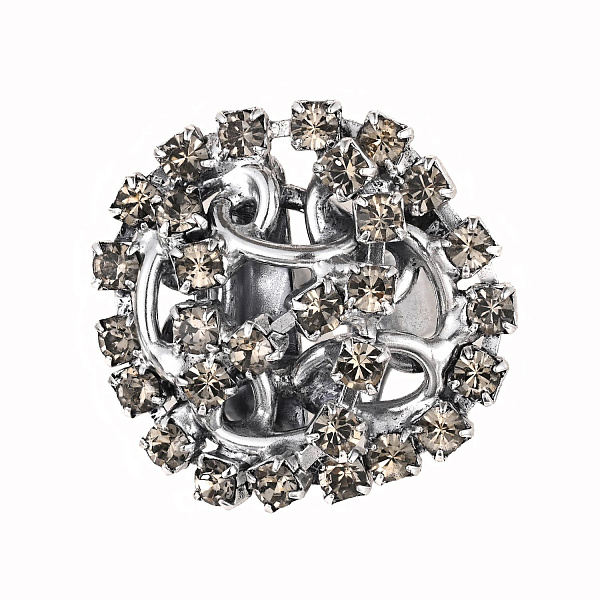 Кольцо Цепи мал.(Кристалл графит, d 2.5 см) Италия Claudio Canzian 002 01 545